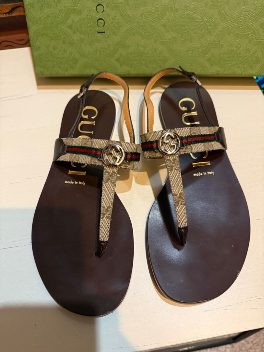 Gucci Beige Ebony Box Label Sticker